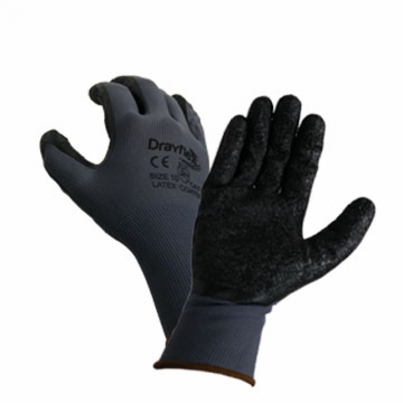 GUANTE DE LATEX NEGRO DRAYFLEX T. 9