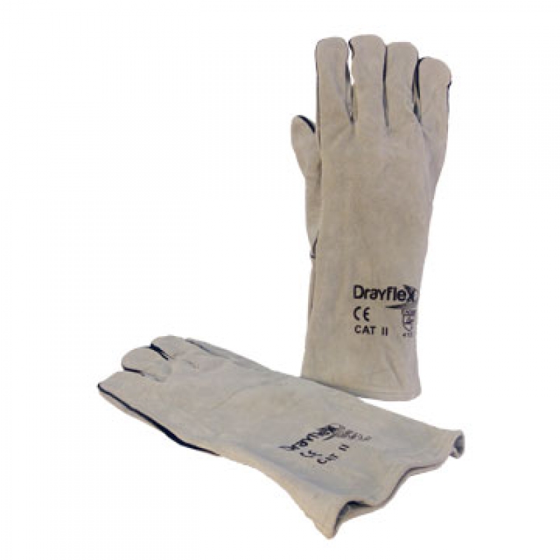 GUANTE SOLDADOR FORRADO GRIS DRAYFLEX