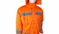 PARKA NARANJA CON REFLECTIVO DRAYFLEX 