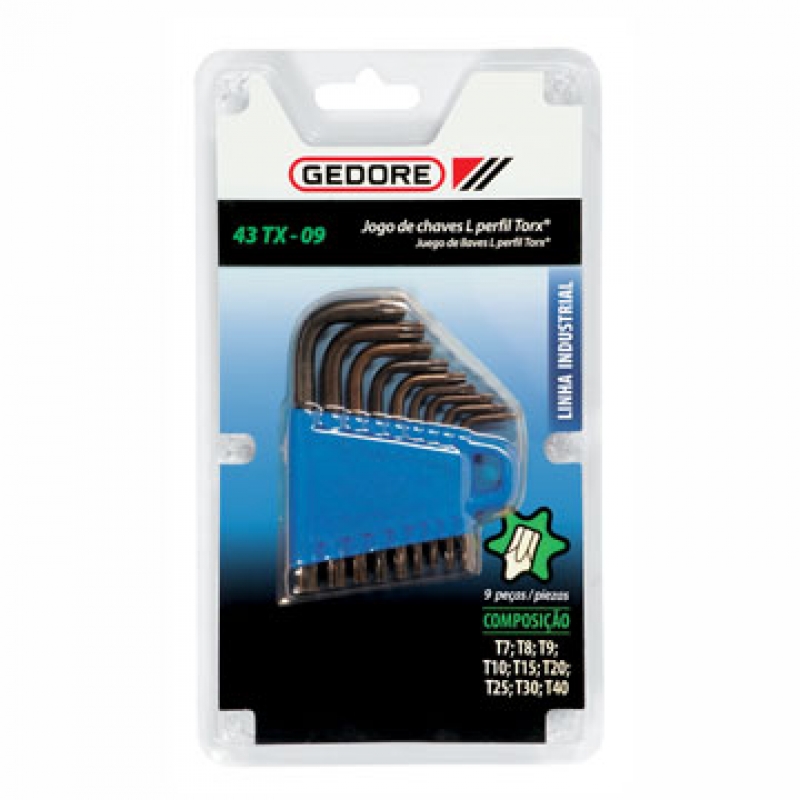 43TX-09 JUEGO LLAVE TORX T7-T40 GEDORE