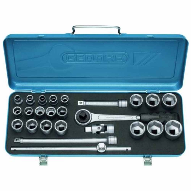 19KMU JUEGO DE DADOS HEXAGONALES 1/2" - 10-32MM GEDORE
