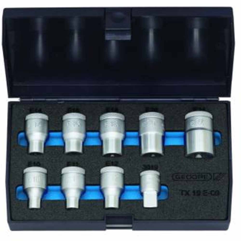 TX19 E-09 JUEGO DE DADOS TORX HEMBRA 1/2"