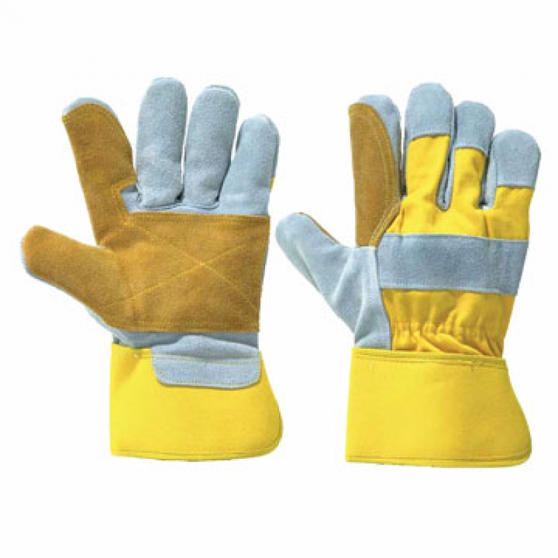 GUANTE CUERO Y LONA DRAYFLEX C/REF.AMARILLO 