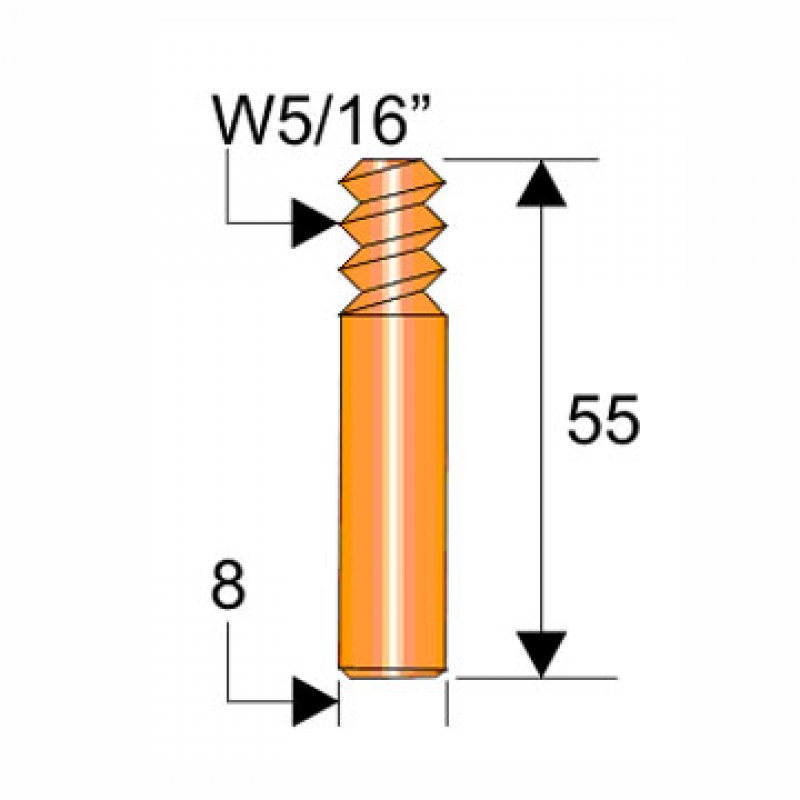 PUNTA DE CONTACTO LARGA M8 1.0SBME 235-470
